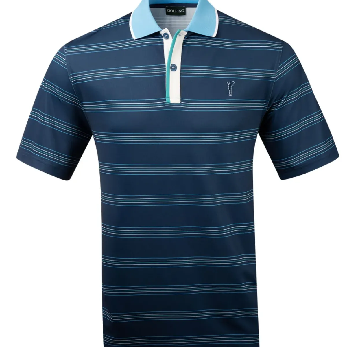 Online Men's Multi-Stripe Breathable Golf Polo Shirt Men's Polo Shirts