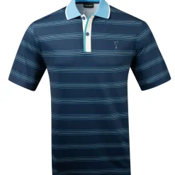 Discount Men's Multi-Stripe Breathable Golf Polo Shirt Men's Polo Shirts