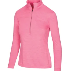 Ladies Half Zip Mock Golf Midlayer Ladies Midlayers|Men's Midlayers