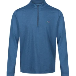 Discount Men's Heathered Half Zip Mock Golf Midlayer Men's Sweaters|Men's Midlayers
