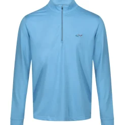 Clearance Men's Heathered Half Zip Mock Golf Midlayer Men's Sweaters|Men's Midlayers