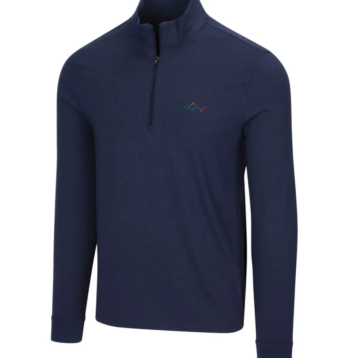 Clearance Men's Heathered Half Zip Mock Golf Midlayer Men's Sweaters|Men's Midlayers