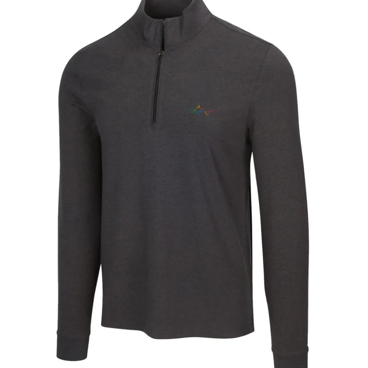 Online Men's Heathered Half Zip Mock Golf Midlayer Men's Sweaters|Men's Midlayers