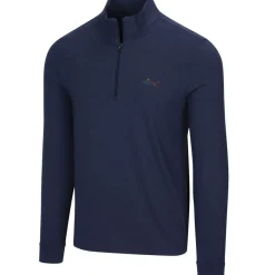 Online Men's Heathered Half Zip Mock Golf Midlayer Men's Sweaters|Men's Midlayers