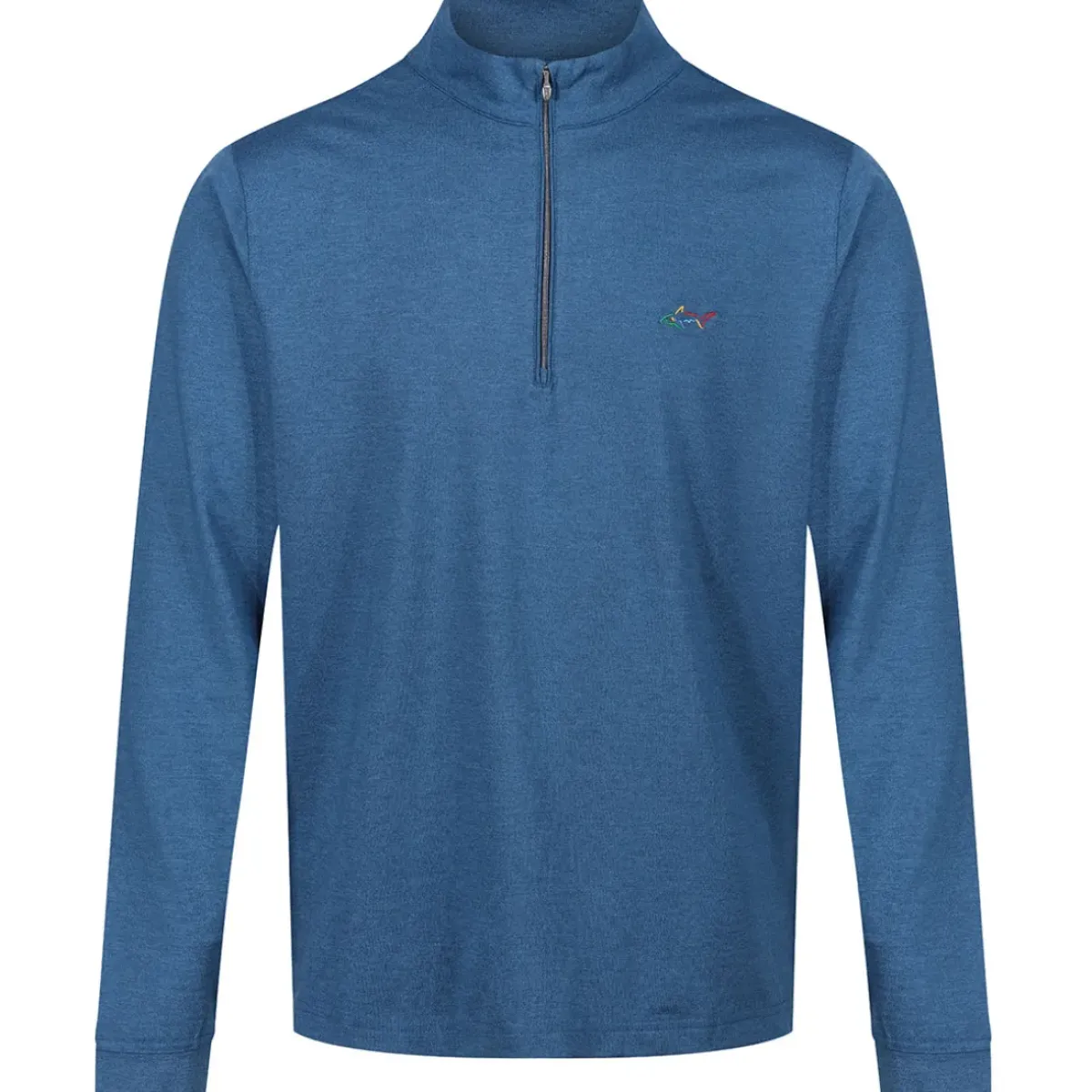 Online Men's Heathered Half Zip Mock Golf Midlayer Men's Sweaters|Men's Midlayers