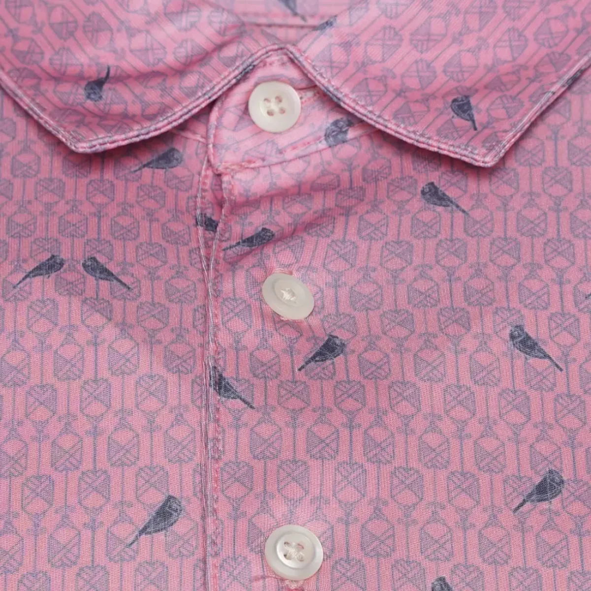 Clearance Men's Love Birds Print Golf Polo Shirt Men's Polo Shirts