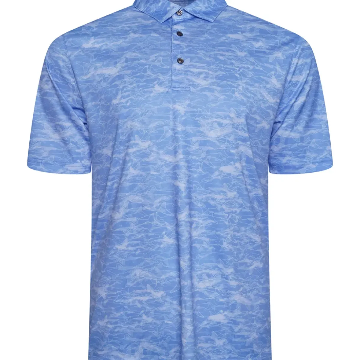 New Men's Shark Shadow Camo Golf Polo Shirt Men's Polo Shirts|Season Ready Collection