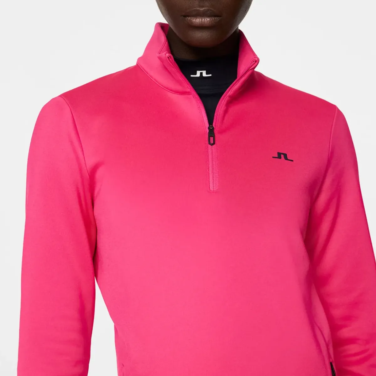 Online J.Lindeberg Ladies Aerial Blocked Quarter Zip Golf Mid Layer Ladies Midlayers|Men's Midlayers