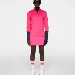 Online J.Lindeberg Ladies Aerial Blocked Quarter Zip Golf Mid Layer Ladies Midlayers|Men's Midlayers
