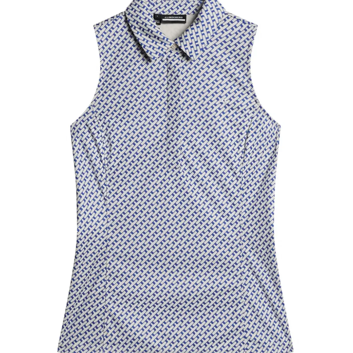 Outlet J.Lindeberg Ladies Dena Print Sleeveless Golf Polo Shirt Ladies Polo Shirts
