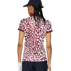 New J.Lindeberg Ladies Tour Tech Print Golf Polo Shirt Ladies Polo Shirts