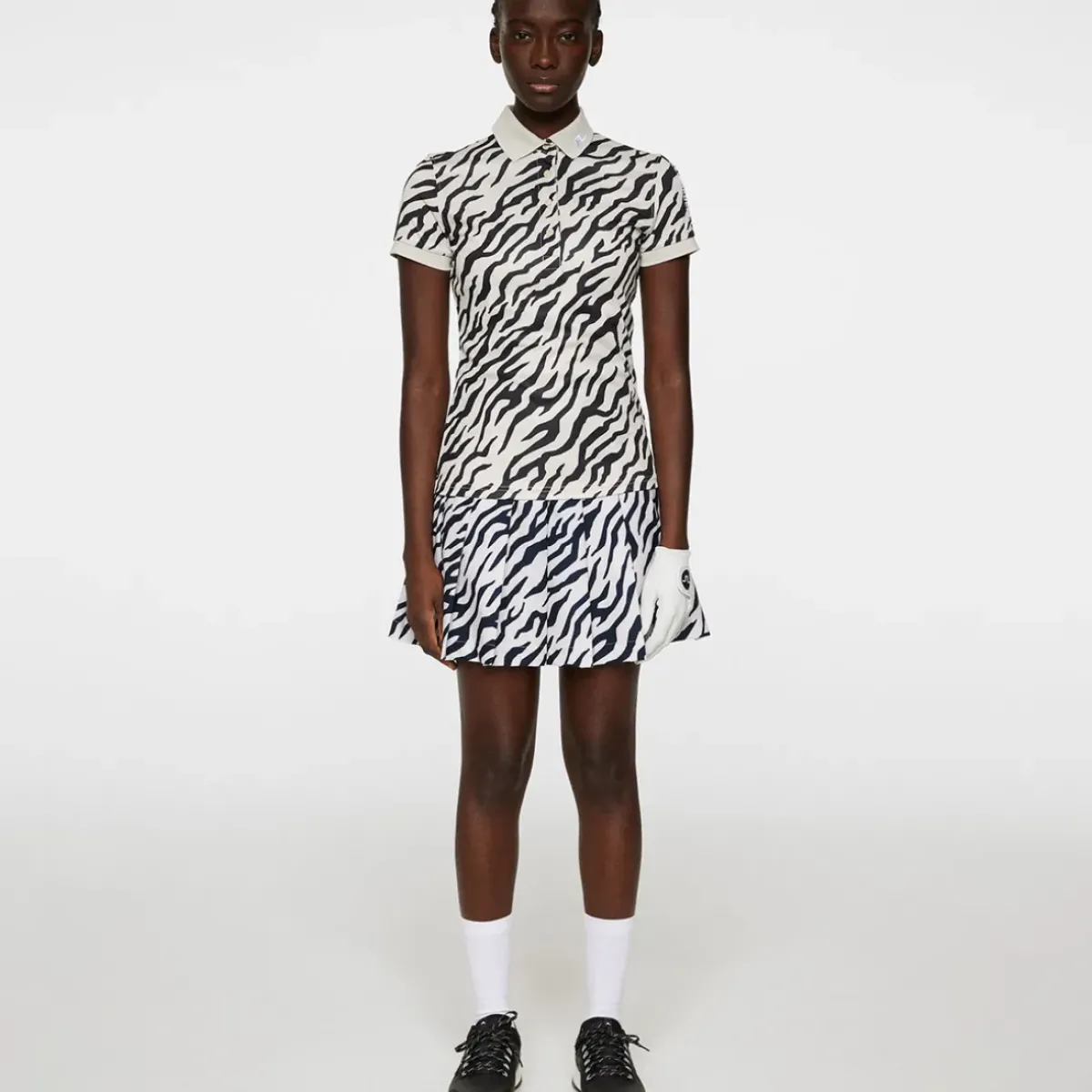 Online J.Lindeberg Ladies Tour Tech Print Golf Polo Shirt Ladies Polo Shirts