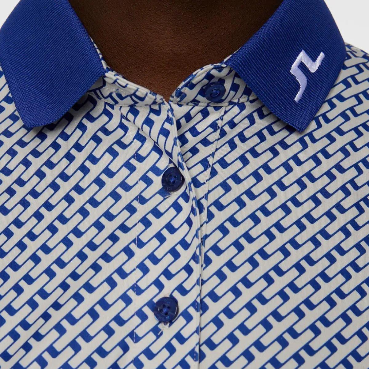 Online J.Lindeberg Ladies Tour Tech Print Golf Polo Shirt Ladies Polo Shirts