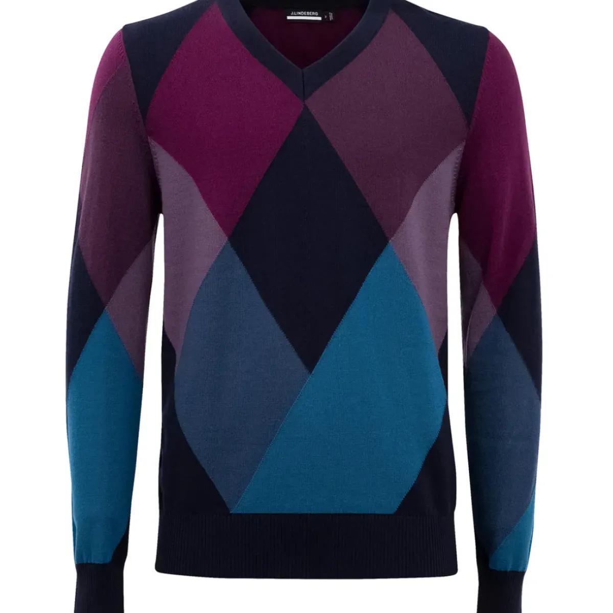 New J.Lindeberg Men's Active Argyle Golf Sweater Men's Sweaters|Men's Midlayers