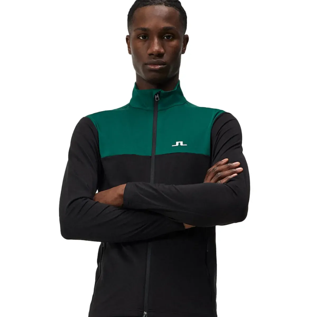 J.Lindeberg Men's Banks Full Zip Golf Midlayer Men's Sweaters|Men's Midlayers