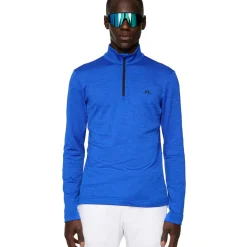 Clearance J.Lindeberg Men's Destry Melange Quarter Zip Golf Mid Layer Men's Sweaters|Men's Midlayers