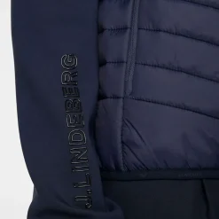 J.Lindeberg Men's Holden Quilted Hybrid Golf Jacket Men's Sweaters|Men's Jackets