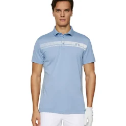 Clearance J.Lindeberg Men's Klas Chest Stripe Golf Polo Shirt Men's Polo Shirts