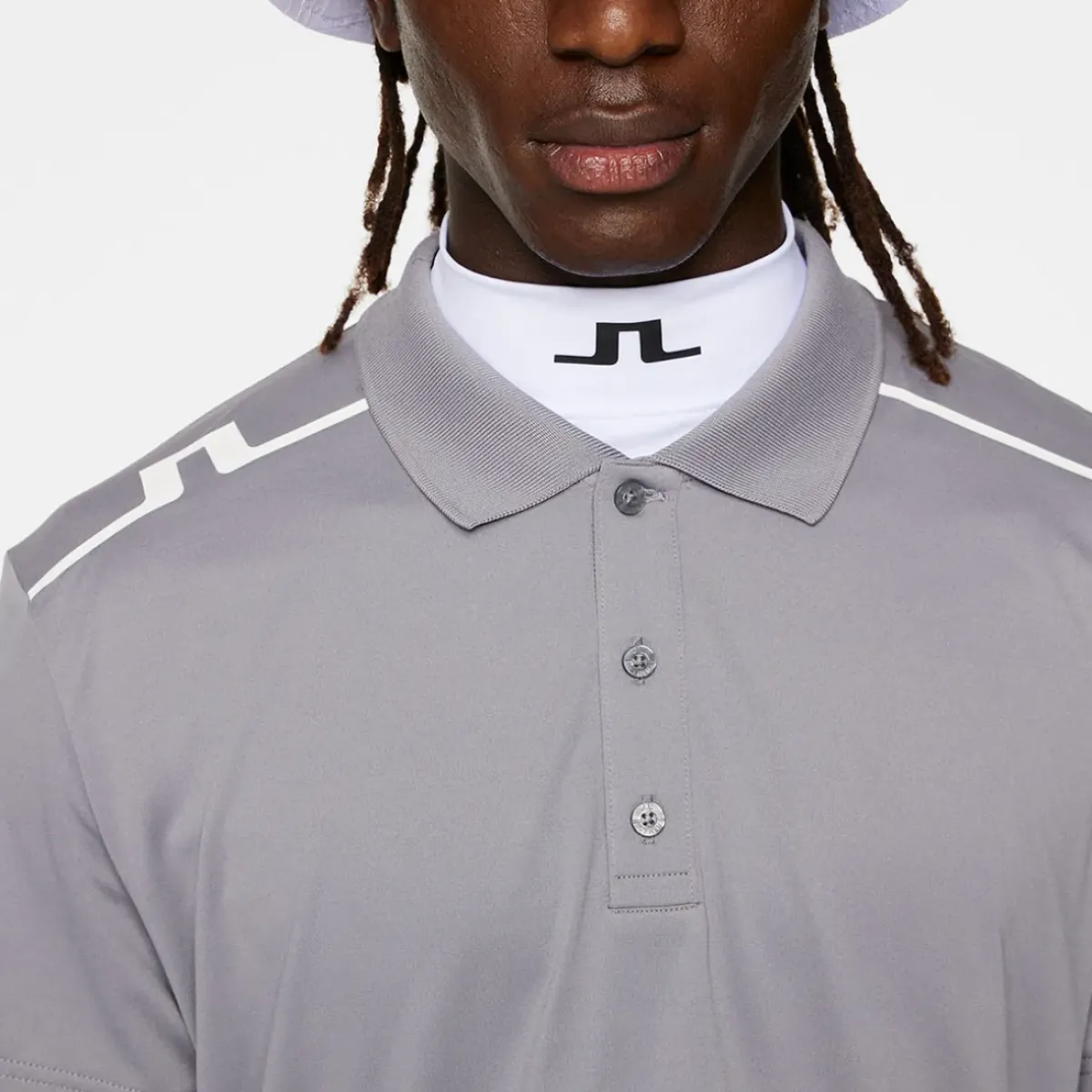 Outlet J.Lindeberg Men's Lionel Shoulder Golf Polo Shirt Men's Polo Shirts