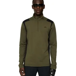 Clearance J.Lindeberg Men's Lukas Quarter Zip Golf Mid Layer Men's Sweaters|Men's Midlayers