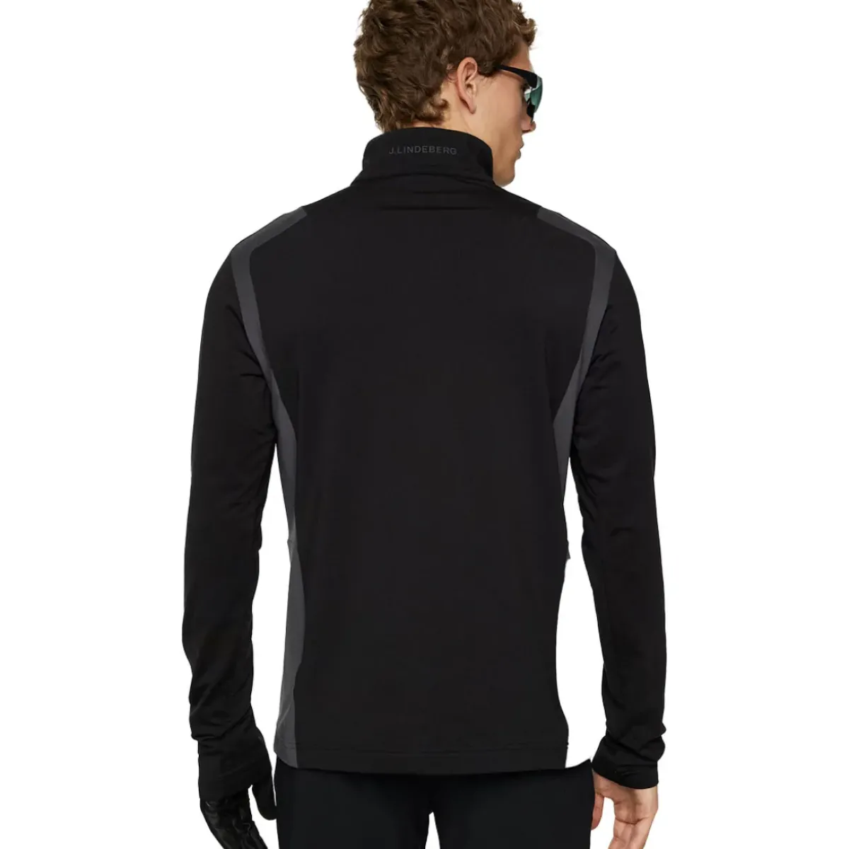 Clearance J.Lindeberg Men's Lukas Quarter Zip Golf Mid Layer Men's Sweaters|Men's Midlayers