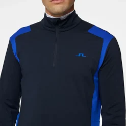 Clearance J.Lindeberg Men's Lukas Quarter Zip Golf Mid Layer Men's Sweaters|Men's Midlayers