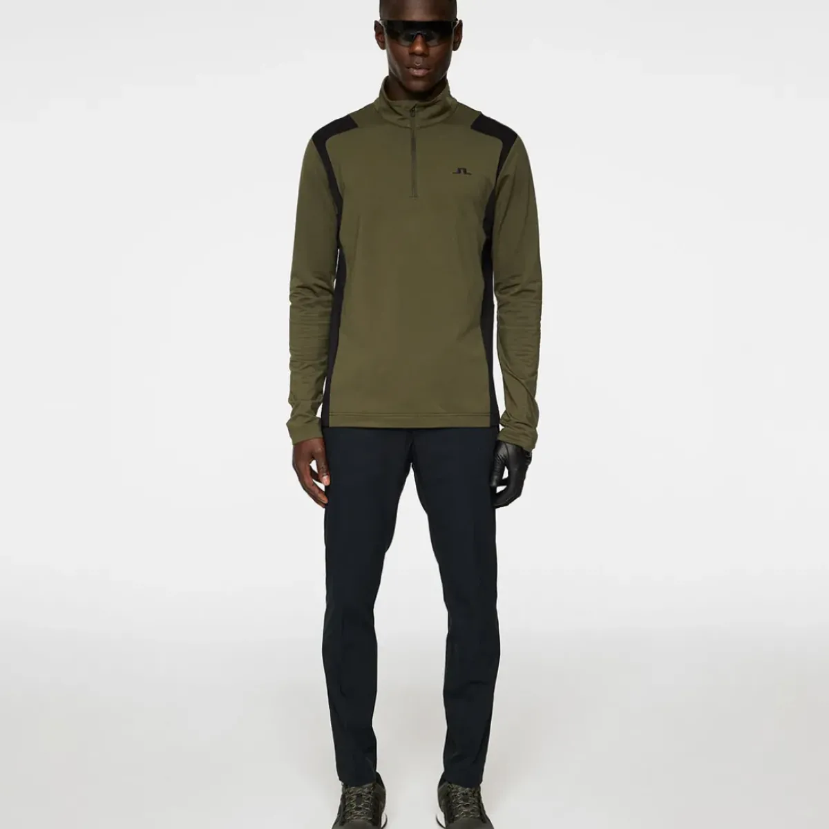 Clearance J.Lindeberg Men's Lukas Quarter Zip Golf Mid Layer Men's Sweaters|Men's Midlayers