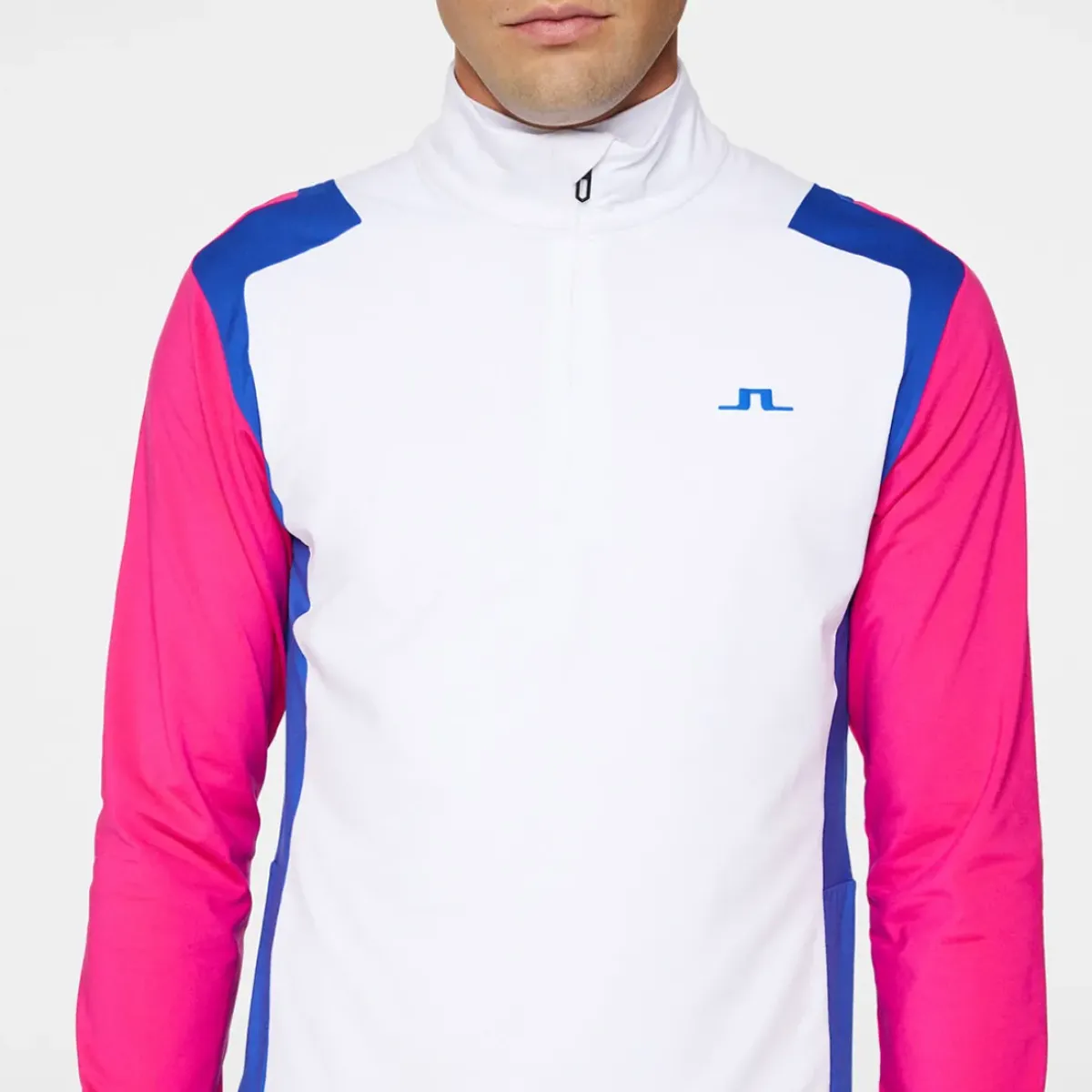 Clearance J.Lindeberg Men's Lukas Quarter Zip Golf Mid Layer Men's Sweaters|Men's Midlayers