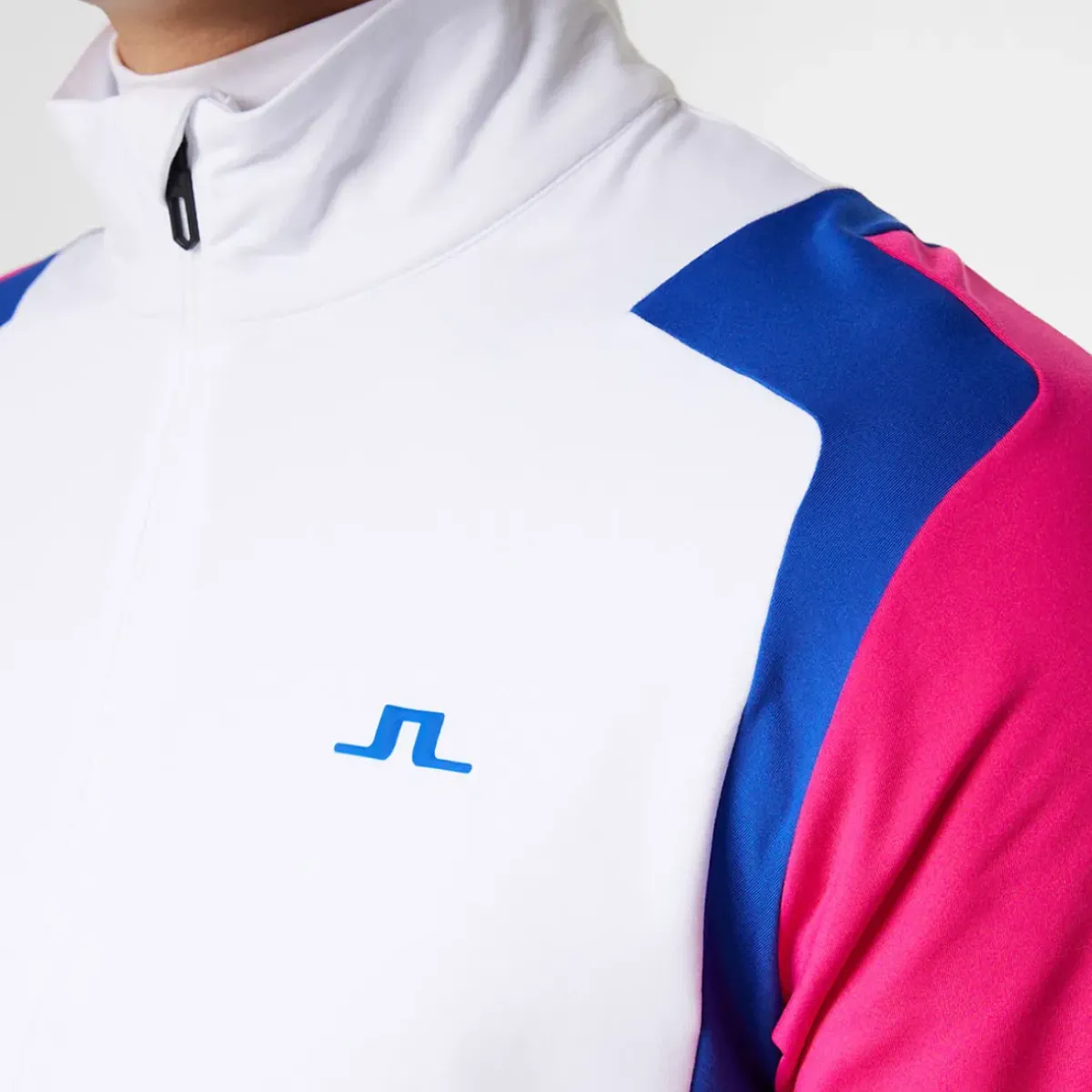 Clearance J.Lindeberg Men's Lukas Quarter Zip Golf Mid Layer Men's Sweaters|Men's Midlayers