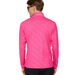 Discount J.Lindeberg Men's Luke Deboss Quarter Zip Golf Mid Layer Men's Sweaters|Men's Midlayers