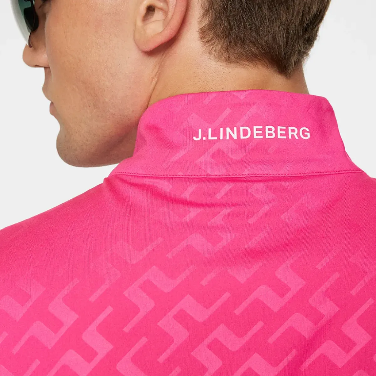Discount J.Lindeberg Men's Luke Deboss Quarter Zip Golf Mid Layer Men's Sweaters|Men's Midlayers