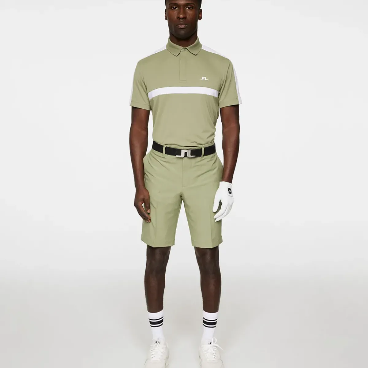 Sale J.Lindeberg Men's Sebastian Chest Stripe Golf Polo Shirt Men's Polo Shirts