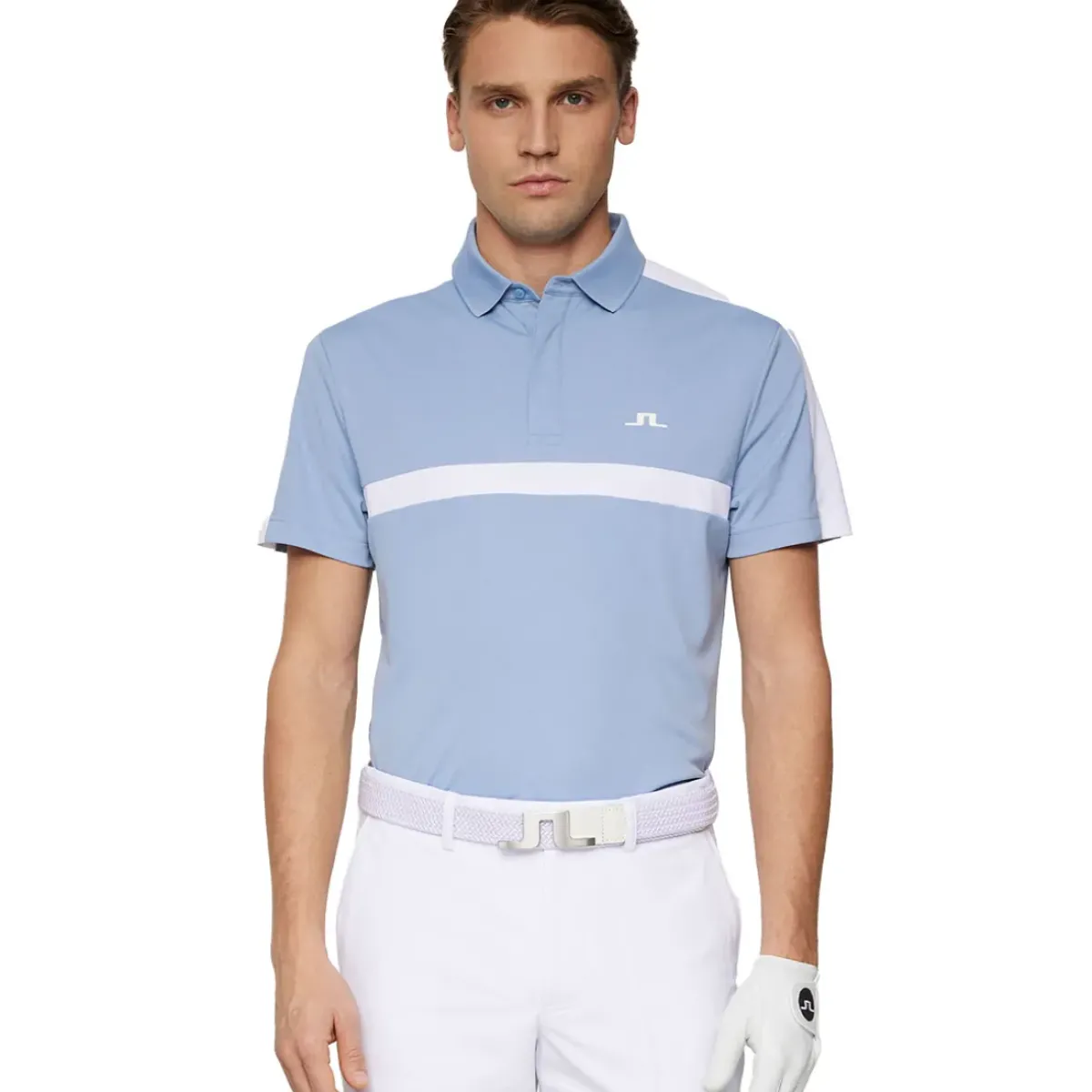 Sale J.Lindeberg Men's Sebastian Chest Stripe Golf Polo Shirt Men's Polo Shirts
