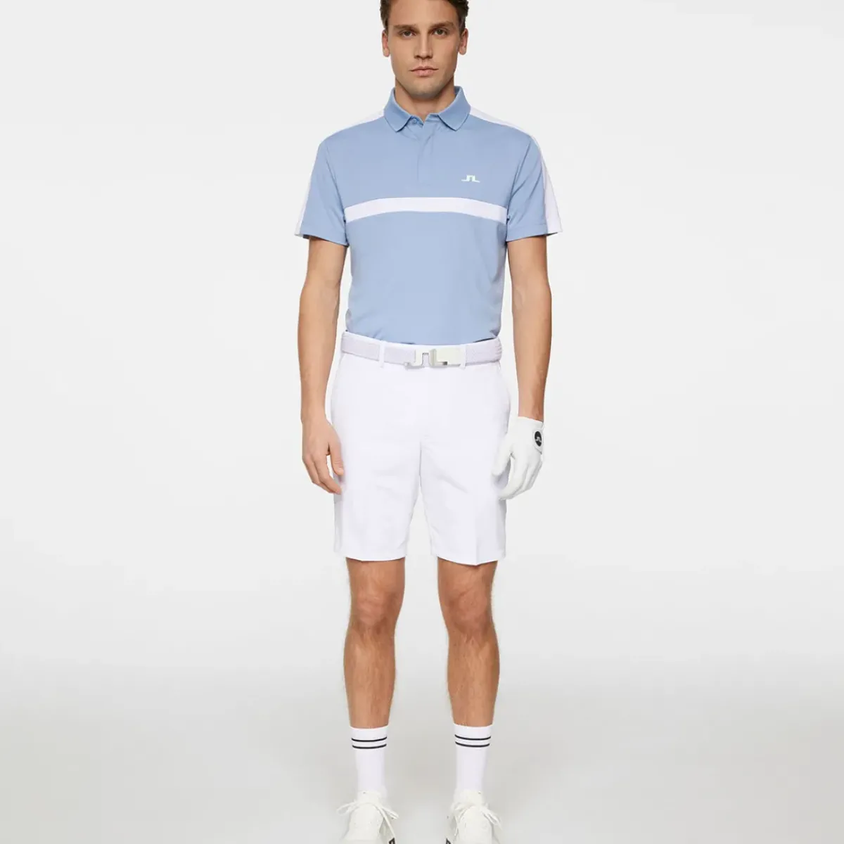 Sale J.Lindeberg Men's Sebastian Chest Stripe Golf Polo Shirt Men's Polo Shirts