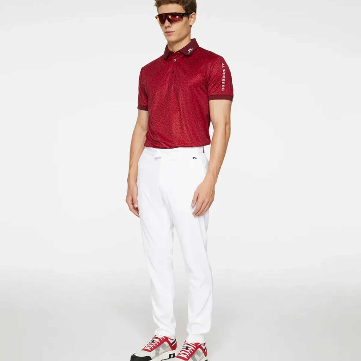 Online J.Lindeberg Men's Tour Tech Print Golf Polo Shirt Men's Polo Shirts