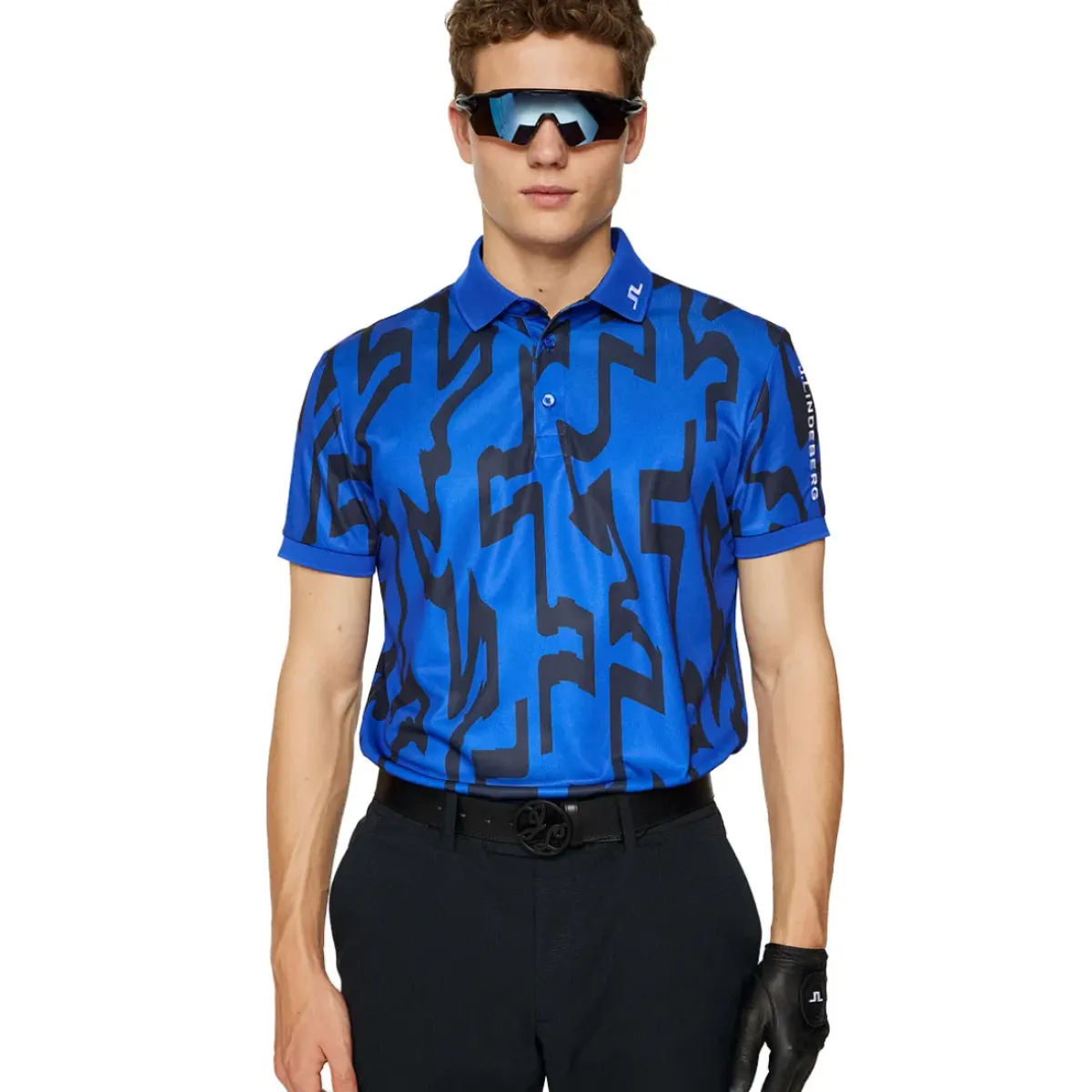 Online J.Lindeberg Men's Tour Tech Print Golf Polo Shirt Men's Polo Shirts