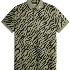 New J.Lindeberg Men's Tour Tech Arm Print Golf Polo Shirt Men's Polo Shirts