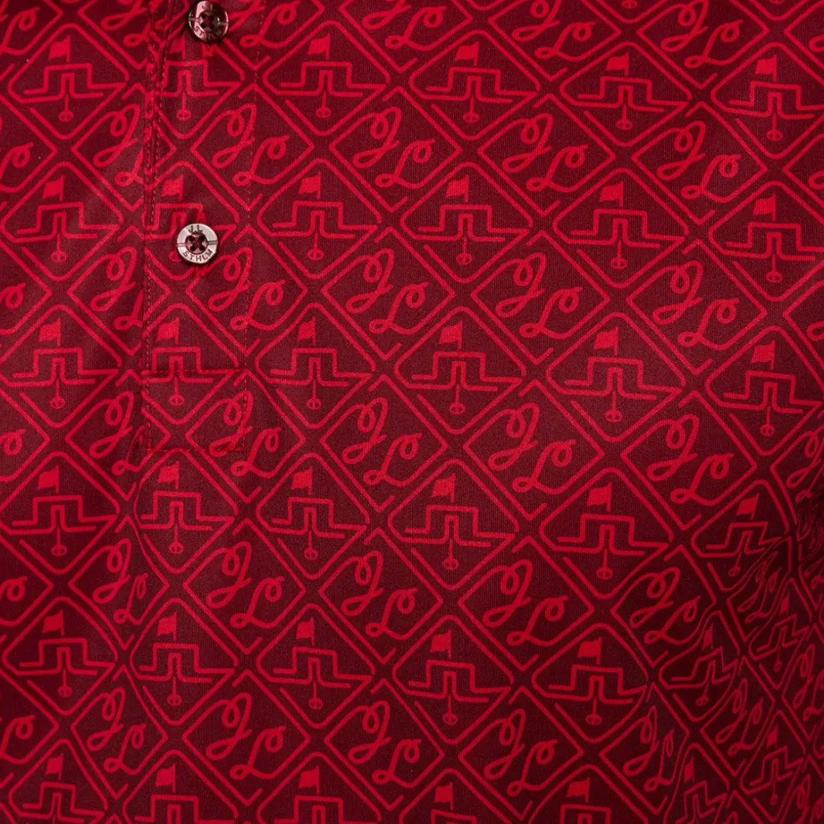 Discount J.Lindeberg Men's Tour Tech Print Golf Polo Shirt Men's Polo Shirts