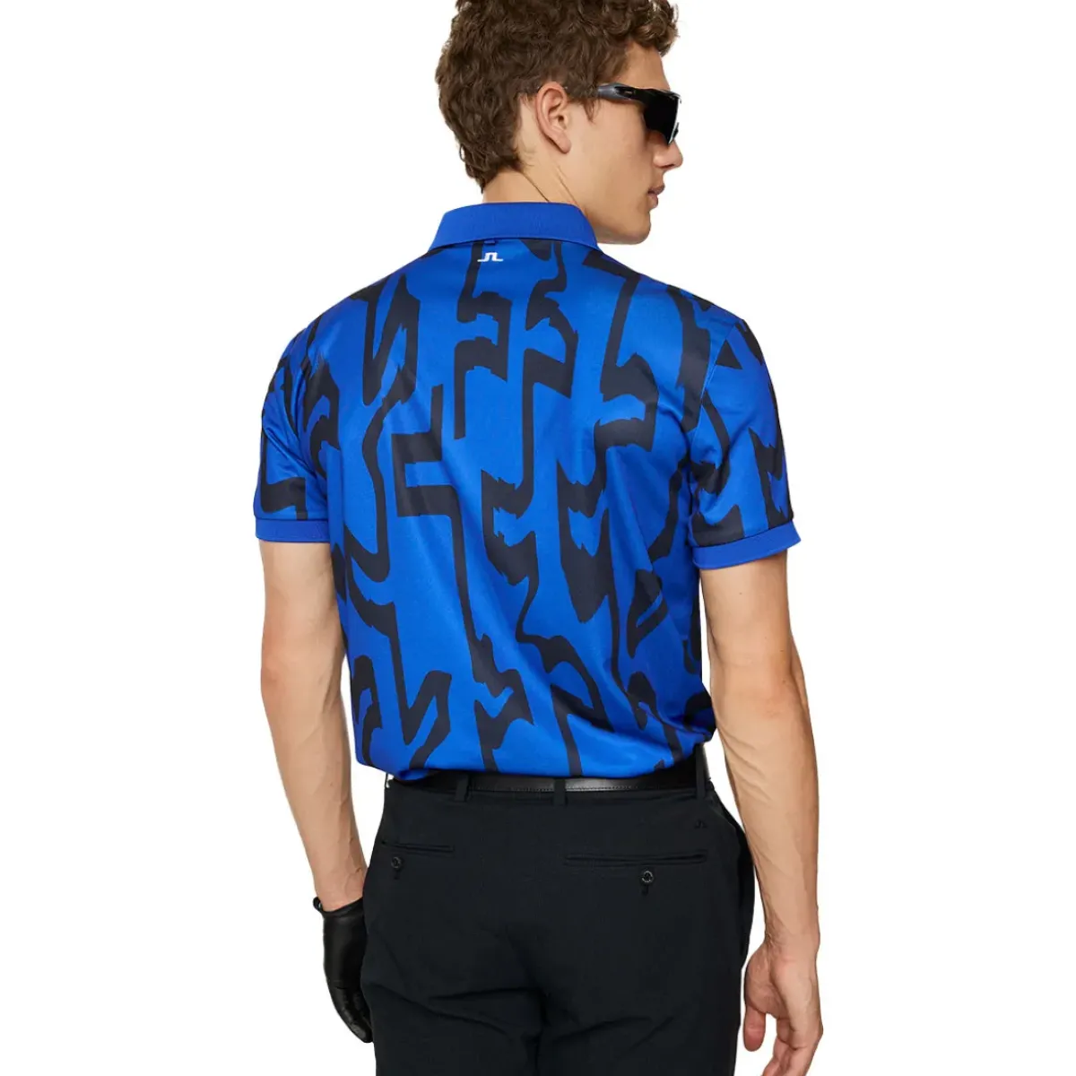 Hot J.Lindeberg Men's Tour Tech Print Golf Polo Shirt Men's Polo Shirts