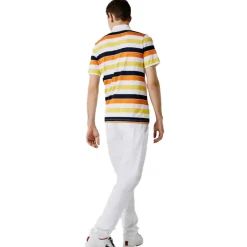 Clearance Men's SPORT Breathable Striped Stretch Golf Polo Shirt Men's Polo Shirts