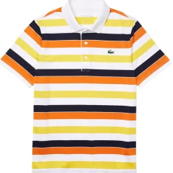Clearance Men's SPORT Breathable Striped Stretch Golf Polo Shirt Men's Polo Shirts