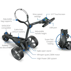 Outlet M5 GPS Standard Lithium Electric Golf Trolley Gps Electric Trolleys|Electric Trolleys