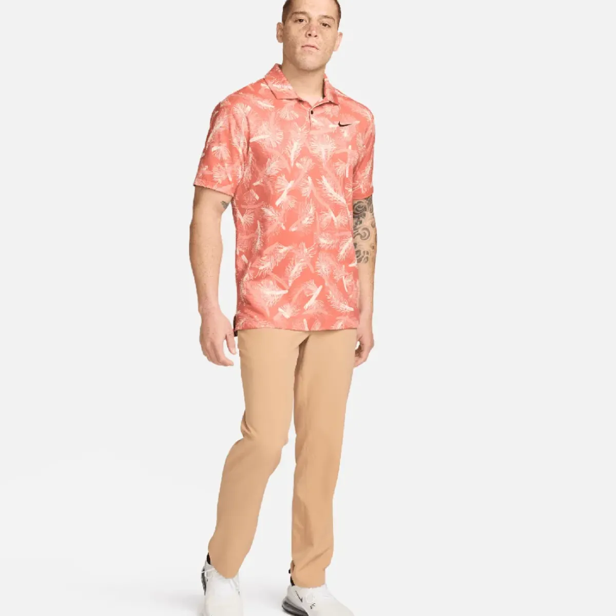 Hot Nike Men's Tour Pine Print Golf Polo Shirt Men's Polo Shirts