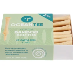 Clearance OCEANTEE 59mm Bamboo Castle Golf Tees - 20 Pack Golf Tees
