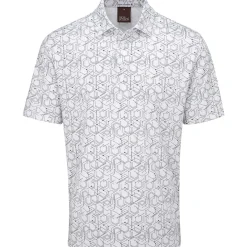 Discount Men's Hollow Geo Print Golf Polo Shirt Men's Polo Shirts