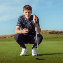 Discount Men's Gold Putter Print Golf Polo Shirt Men's Polo Shirts