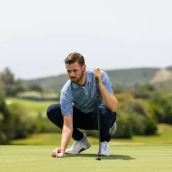 Discount Men's Gold Putter Print Golf Polo Shirt Men's Polo Shirts