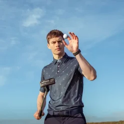 Discount Men's Gold Putter Print Golf Polo Shirt Men's Polo Shirts