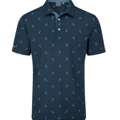 Clearance Men's Gold Putter Print Golf Polo Shirt Men's Polo Shirts