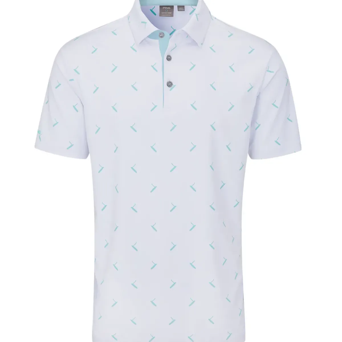 Clearance Men's Gold Putter Print Golf Polo Shirt Men's Polo Shirts